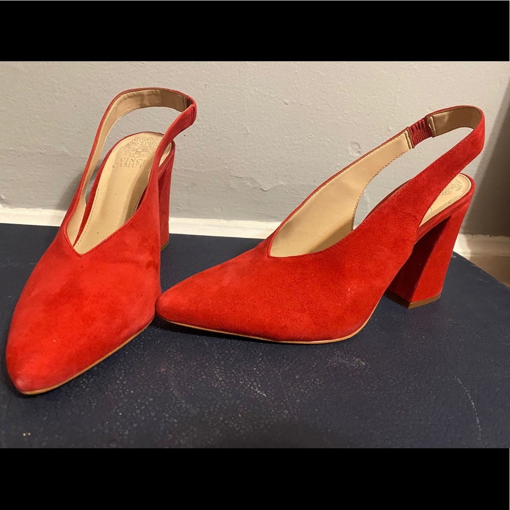 Red Vince Camuto Slingback Pump